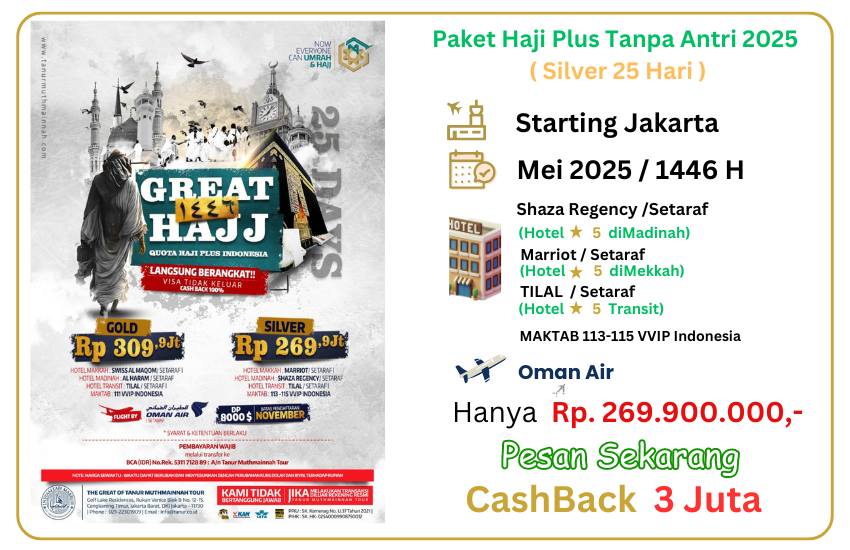 Biaya Haji Megamendung Bogor, Khusus Tanpa Antri Langsung Berangkat Silver