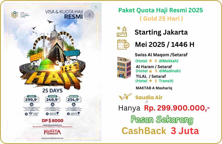 Paket Kuota Haji Resmi 2025 Gold