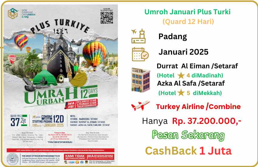 Paket Umroh Januari Padang 2025
