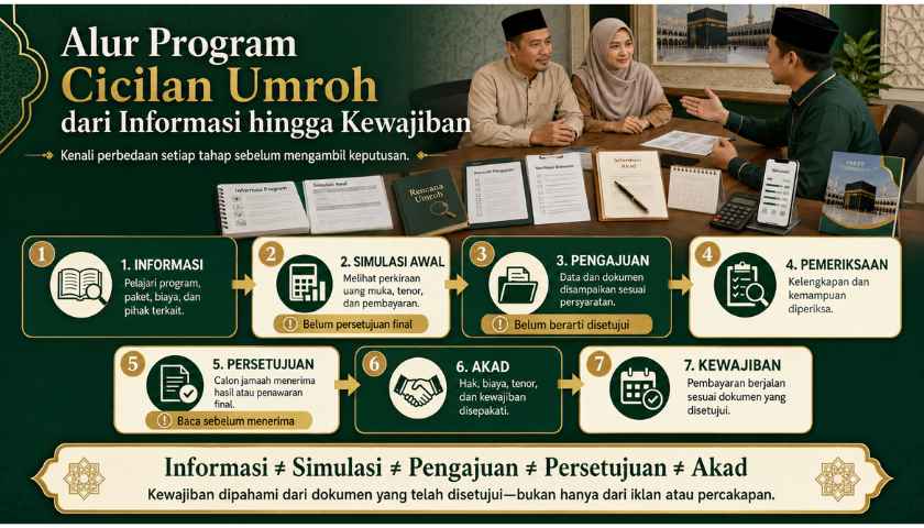 Alur Program Cicilan Umroh dari Informasi hingga Kewajiban