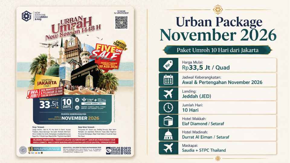 paket umroh 2026 Nopember 10 hari