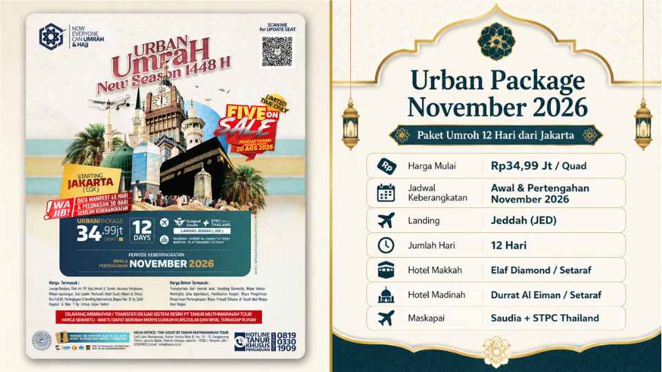 paket umroh 2026 Nopember 12 hari