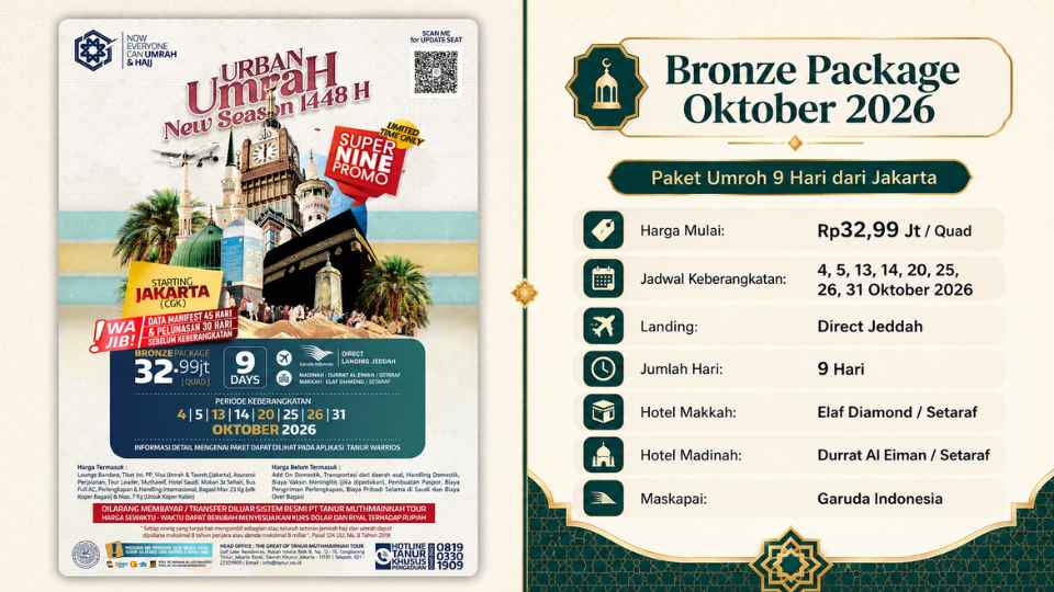 paket umroh 2026 Oktober 9 hari