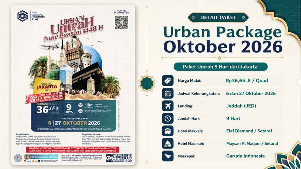 paket umroh 2026 Oktober premium